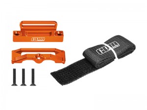 7075 ALLOY BATTERY HOLD-DOWN RETAINER FOR TRAXXAS 1/10 SLASH 2WD RAPTOR RC TRUCK - SLA2W0126-OR