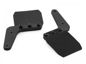 CARBON FIBER RUBBER REAR MUD FLAG ARA320738 FOR 1/8 ARRMA MOJAVE 4S 4X4 RC TRUCK ARA4404 - RS-ARA320738/BK