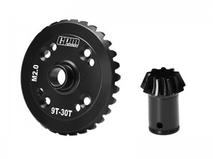 20CrInTiH STEEL F / R MAIN DIFF GEAR SET 30T / 9T SPIRAL MOD 2.0 ARA310911 ARA310912 FOR ARRMA 1/5 KRATON 8S EXB / OUTCAST 8S EXB - MAKX0930TS-BK