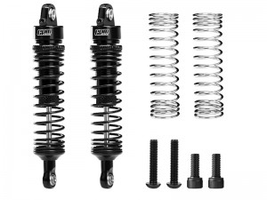 GPM MQM071F/R ALLOY FRONT/REAR ADJUSTABLE PROGRESSIVE SPRING SHOCK 71mm ARA-2591 FOR ARRMA 1/16 QUAKE GROM GORGON GROM - BLACK - MQM071F/R-BK-BK