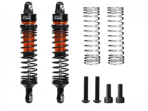 GPM MQM071F/R ALLOY FRONT/REAR ADJUSTABLE PROGRESSIVE SPRING SHOCK 71mm ARA-2591 FOR ARRMA 1/16 QUAKE GROM GORGON GROM - ORANGE - MQM071F/R-OR-BK