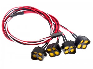 CRAWLER 4-HEAD LED BUMPER ROOF TOP SPOTLIGHT 3CH FOR 1/10 AXIAL SCX10 CARPA 1.9 TRAXXAS TRX-4 TRX-6 - RS-CHL104A