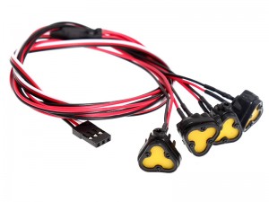 CRAWLER 4-HEAD LED BUMPER ROOF TOP SPOTLIGHT 3CH FOR 1/10 AXIAL SCX10 CARPA 1.9 TRAXXAS TRX-4 TRX-6 - RS-CHL104B