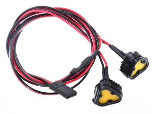 CRAWLER 2-HEAD LED BUMPER ROOF TOP SPOTLIGHT 3CH FOR 1/10 AXIAL SCX10 CARPA 1.9 TRAXXAS TRX-4 TRX-6 - RS-CHL102B