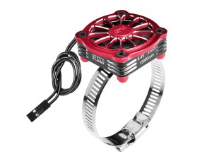 GPM GPM2144FAN 7075 T6 ALLOY STAINLESS STEEL 40X40MM COOLING FAN ADJUSTABLE FOR 28-42 SERIES MOTOR - RED - GPM2144FAN-R