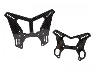 CARBON FIBER 3K FRONT & REAR SHOCK TOWER ARA320644 ARA320645 FOR ARRMA 1/8 TYPHON TLR 8S BLX BUG ... - RS-ARA32064445