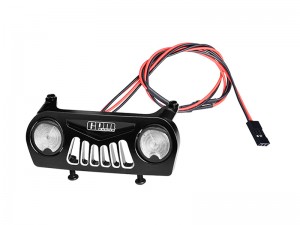 GPM H10330F 7075 ALLOY FRONT BUMPER WITH WHITE LIGHT VPS10528 FOR VANQUISH 1/10 H10 OPTIC / YOKOHAMA ... - H10330F-BK