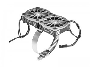 GPM GPM3357FANV2 7075 STAINLESS STEEL DUAL 40 X 40mm COOLING FAN ADJUSTABLE FOR 40-56 SERIES MOTOR - GPM3357FANV2-S