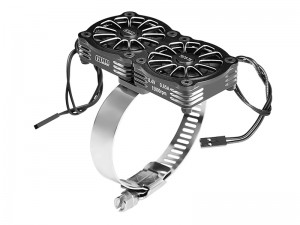 GPM GPM5276FANV2 7075 STAINLESS STEEL DUAL 40 X 40mm COOLING FAN ADJUSTABLE FOR 56 - 70 SERIES MOTOR - GPM5276FANV2/BK