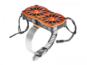 GPM GPM5276FANV2 7075 STAINLESS STEEL DUAL 40 X 40mm COOLING FAN ADJUSTABLE FOR 56 - 70 SERIES MOTOR - GPM5276FANV2/OR