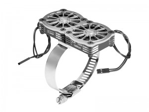 GPM GPM5276FANV2 7075 STAINLESS STEEL DUAL 40 X 40mm COOLING FAN ADJUSTABLE FOR 56 - 70 SERIES MOTOR - GPM5276FANV2/S