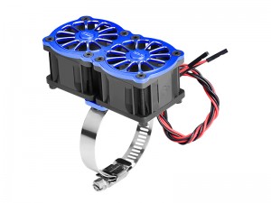 GPM GPM3357FANB2 7075-T6 ALLOY 316 STAINLESS STEEL DUAL 40 X 28mm COOLING FAN ADJUSTABLE FOR 40-56 SERIES MOTOR - BLUE - GPM3357FANB2-B