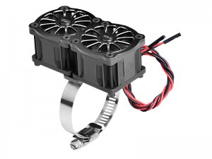 GPM GPM3357FANB2 7075-T6 ALLOY 316 STAINLESS STEEL DUAL 40 X 28mm COOLING FAN ADJUSTABLE FOR 40-56 SERIES MOTOR - GPM3357FANB2-BK