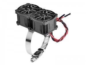 GPM GPM5276FANB2 7075-T6 ALLOY 316 STAINLESS STEEL DUAL 40 X 28mm COOLING FAN ADJUSTABLE FOR 56-70 S ... - GPM5276FANB2-BK