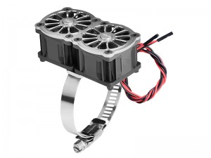 GPM GPM5276FANB2 7075-T6 ALLOY 316 STAINLESS STEEL DUAL 40 X 28mm COOLING FAN ADJUSTABLE FOR 56-70 SERIES MOTOR - GPM5276FANB2-S