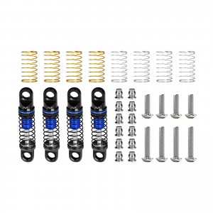 GPM SCX30/22FR ALLOY ADJUSTABLE SHOCK SET 22mm AXI-3317 FOR AXIAL 1/30 SCX30 FORD BRONCO SCX30 JEEP WRANGLER JLU AXI-2048 AXI-2261 - BLUE - SCX30/22FR-B-BK