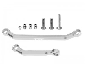 GPM SCX30/162 7075 T6 ALLOY TIE ROD LINK & DRAG LINK SET AXI-3307 FOR AXIAL 1/30 SCX30 CRAWLER FORD BRONCO AXI-2048 JEEP WRANGLER JLU AXI-2261 - SILVER - SCX30/162-S