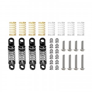 ALLOY ADJUSTABLE SHOCK SET 22mm AXI-3317 FOR  AXIAL 1/30 SCX30 FORD BRONCO SCX30 JEEP WRANGLER JLU AXI-2261 AXI-2048 - SILVER - SCX30/22FR-S-BK