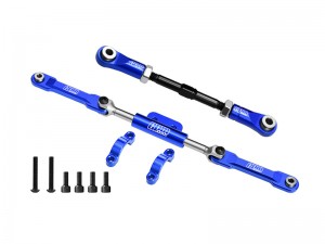 GPM H1016224 4140 CARBON STEEL 7075 T6 ALLOY SERVO LINK & FRONT STEERING LINK SET IRC00192  FOR VANQUISH 1/10 H10 OPTIC YOKOHAMA RTR SPARCO RTR VPS09027 - BLUE - H1016224-B