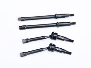 GPM SCX30/20FRS-BK STEEL FRONT & REAR DRIVE STUB AXI-3324 AXI-3320 FOR AXIAL 1/30 SCX30 FORD BRONCO SCX30 JEEP WRANGLER JLU CRALWER AXI-2048 AXI-2261 AXI-2260 - SCX30/20FRS-BK