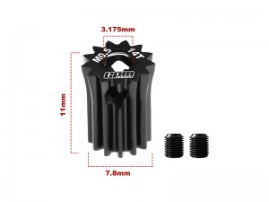 40Cr STEEL MOTOR PINON GEAR M0.5 3.175  13T - 23T - MG314T/0.5M