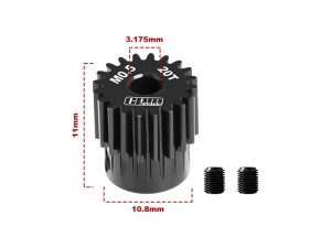 40Cr STEEL MOTOR PINON GEAR M0.5 3.175  13T - 23T - MG320T/0.5M