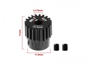 40Cr STEEL MOTOR PINON GEAR M0.5 3.175  13T - 23T - MG322T/0.5M