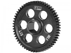 GPM MGG057TS 40Cr STEEL SPUR GEAR 0.5 MODULE 57T ARA311196 FOR ARRMA 1/18 GRANITE GROM 1/14 TYPHON GROM 1/16 MOJAVE GROM QUAKE GROM GORGON GROM LOSI 1/12 NASCAR CAR - MGG057TS-BK