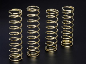 METAL FRONT & REAR SHOCK SPRINGS SET - GOLD 60mm 70mm SPN2.0 AR330235 AR330239 FOR ARRMA 1/8 TYPHON 6S V5 VERSION BUGGY ARA8606V5 - RS-AR33023539/GO