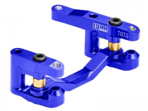 GPM MQM048 7075-T6 ALLOY STEERING SET ARA-2594 FOR ARRMA 1/16 QUAKE GROM GORGON GROM MOJAVE GROM 1/18 GRANITE GROM 1/14 TYPHON GROM LOSI 1/12 NASCAR - BLUE - MQM048-B