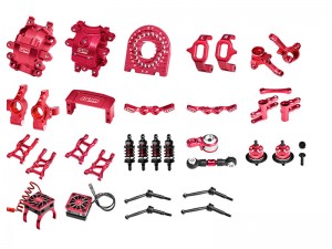 GPM TEC2VXLKIT COMPLETE COMPETITION SET FOR TRAXXAS 1/10 FORD GT 4-TEC 2.0 4-TEC 2.0 VXL BL-2S 4-TEC 3.0 CORVETTE 4-TEC 3.0 RC CAR - RED - TEC2VXLKIT-R