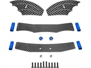 CARBON FIBER REAR WING SET ARA480018 FOR ARRMA 1/8 TYPHON 6S V5 TLR 332S BLX BUGGY ARA106046 - RS-ARA480018B/BU