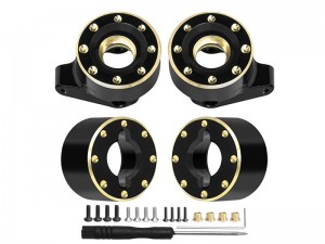 STEEL COUNTER WEIGHT FRONT KNUCKLE REAR HUB AXI-3324 AXI-3320 FOR 1/30 AXIAL RACING SCX30 MINI CRAWLER CHEVROLET K10 FORD BRONCO JEEP WRANGLER JLU AXI-2260 AXI-2048 AXI-2261 - RS-AXI332024/BR