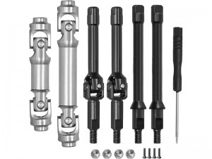 STEEL FRONT CVD CENTER DRIVESHAFT REAR SHAFT AXI-3320 AXI-3321 AXI-3324 FOR 1/30 AXIAL RACING SCX30 MINI CRALWER CHEVROLET K10 FORD BRONCO JEEP WRANGLER JLU AXI-2260 AXI-2048 AXI-2261 - RS-AXI33202124CVD/BR