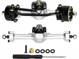 STEEL BRASS FRONT & REAR AXLE ASSEMBLED AXI-3320 AXI-3324 FOR 1/30 AXIAL RACING SCX30 MINI CRAWL ... - RS-AXI332024/SI