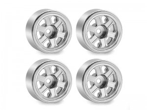 ALUMINUM WHEEL SET 0.7INCH 21 X 11mm  FOR 1/30 AXIAL SCX30 RED CAT ASCENT 32 MIN CRAWLER CHEVROLET K10 FORD BRONCO JEEP WRANGLER JLU AXI-2260 AXI-2048 ... - RS-WH2111/SI