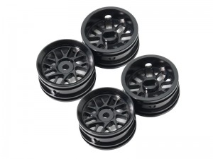ALUMINUM 7075 0.7INCH 21 X 11mm For 1/30 AXIAL RACING SCX30 CHEVROLET K10 FORD BRONCO JEEP WRANGLER JLU AXI-2260 AXI-2048 AXI-2261 CRAWLER - BLACK - RS-WH2111A/BK