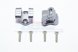 ALUMINUM REAR AXLE MOUNT SET FOR SUSPENSION LINKS 1/10 TRX4 DEFENDER TRAIL CRAWLER - Gun Silver - TRX4009-GS