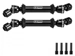 GPM SCJ037S ALLOY 6061 CENTER CVD DRIVE SHAFT AXI-2063 FOR AXIAL 1/10 SCX10 III JEEP CJ-7 SCX10 PRO CRAWLER AXI03008V2 AXI03028 - BLACK - SCJ037S-BK