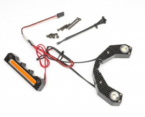 CARBON FIBER FRONT & REAR LED SPOTLIGHT BAR 3CH CONTROL ARA320632 FOR 1/10 RC OUTCAST 4S V2.5 ARA4410V2 - RS-ARA320632/LED2