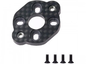 CARBON FIBER 2216 OUTER MOTOR TO 540 MOTOR ADAPTER PLATE 1/24 1/18 AXIAL RACING SCX24 TRX-4M CRAWLER - RS-MAP2216/BK