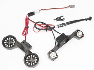 CARBON FIBER FRONT & REAR LED SPOTLIGHT BAR 3CH CONTROL ARA320635 FOR 1/10 RC KRATON 4S V2 V2.5 ARA4408V2 - RS-ARA320635/LED