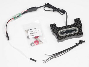 CARBON FIBER REAR LED TAILLIGHT 3CH FUNCTION FOR ARRMA 1/8 TYPHON 6S BLX V5 TLR BUGGY - RS-AR320454R/LED