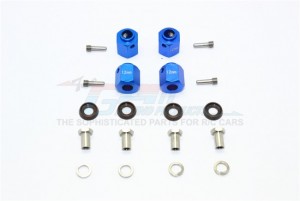 GPM TRX4010/12MM ALUMINUM HEX ADAPTERS 12MM THICK 1/10 TRX4 DEFENDER TRAIL CRAWLER - Blue - TRX4010/12MM-B
