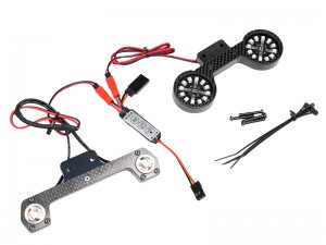 CARBON FIBER FRONT & REAR LED SPOTLIGHT BAR 3CH CONTROL ARA-1293 FOR 1/10 RC BIG ROCK 223S V4 - RS-ARA1293/BK