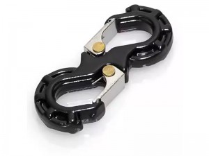 METAL DOUBLE RESCUE HOOK TRAILER TOW HOOK  FOR RC 1/7 1/8 AXIAL RACING AXP-8 CROSS CRAWLER - RS-BTH08/BK