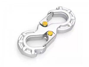 METAL DOUBLE RESCUE HOOK TRAILER TOW HOOK  FOR RC 1/7 1/8 AXIAL RACING AXP-8 CROSS CRAWLER - RS-BTH08/SI