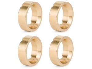 BRASS COUNTER WEIGHT WHEEL - 4g FOR 1/30 AXIAL SCX30 FORD BRONCO / JEEP WRANGLER JLU / K10 CRAWLER - RS-SCX30-01/BR