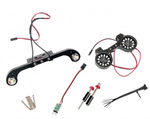 NYLON FRONT & REAR SPOTLIGHT TAILLIGHT ARA320628 FOR 1/7 ARRMA TALION 6S BLX BUGGY - RS-ARA320628/BK