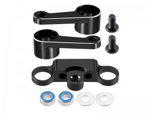 ALUMINUM STEERING SAVER FOR 1/10 3RACING SAKURA CERO FWD SPORT ULTRA RC TOURING CAR - RS-SAK-C124/V2/BK